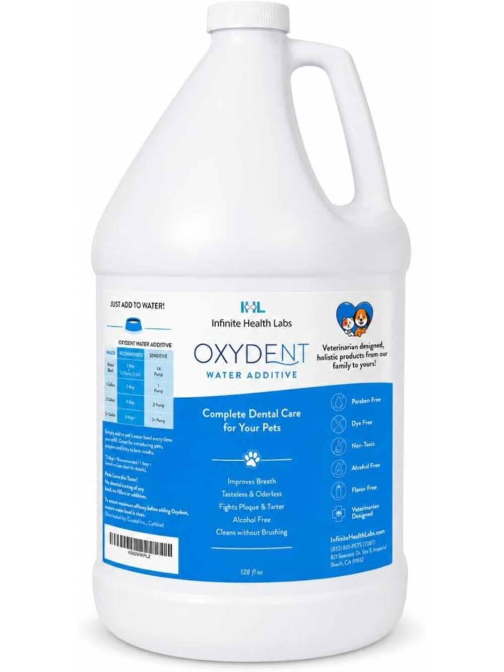 Pet Dental Water Additive for Dogs & Cats - 1 Gallon Oral Care Solution